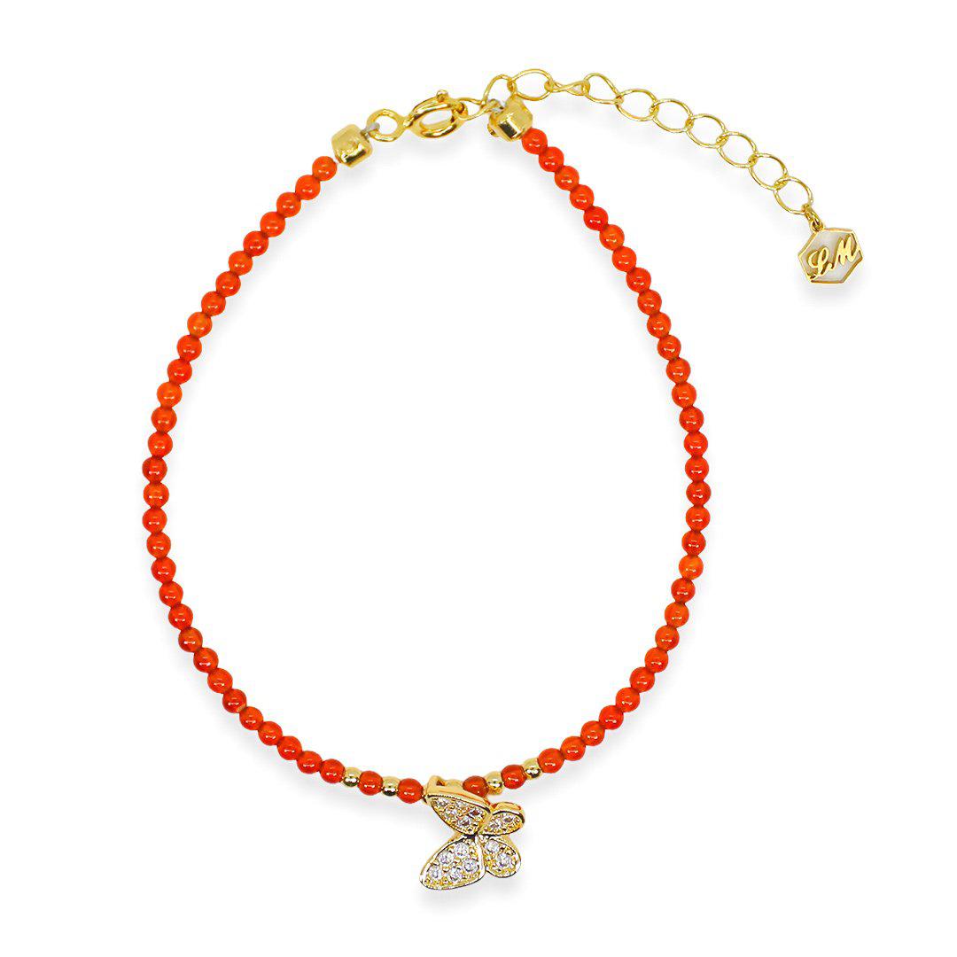 Carnelian Butterfly Bracelet