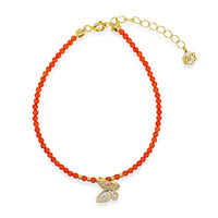 Carnelian Butterfly Bracelet