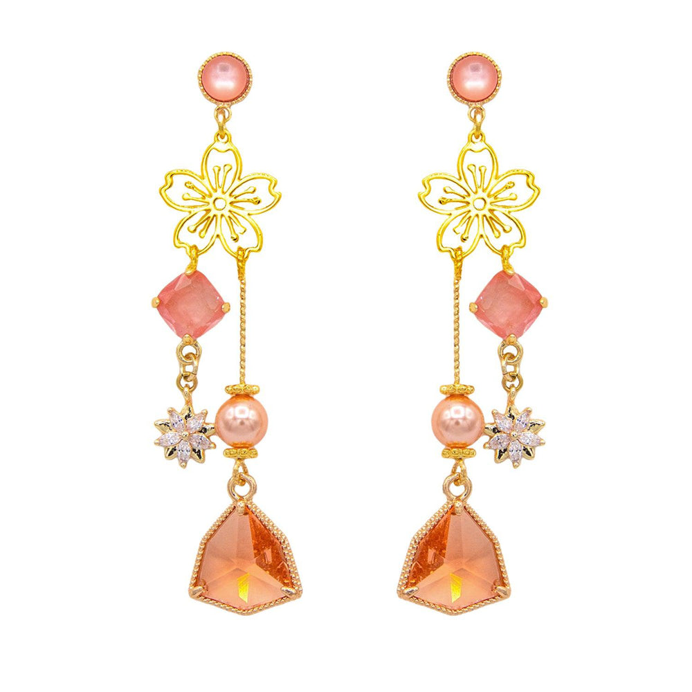 Orange Crystal Earrings