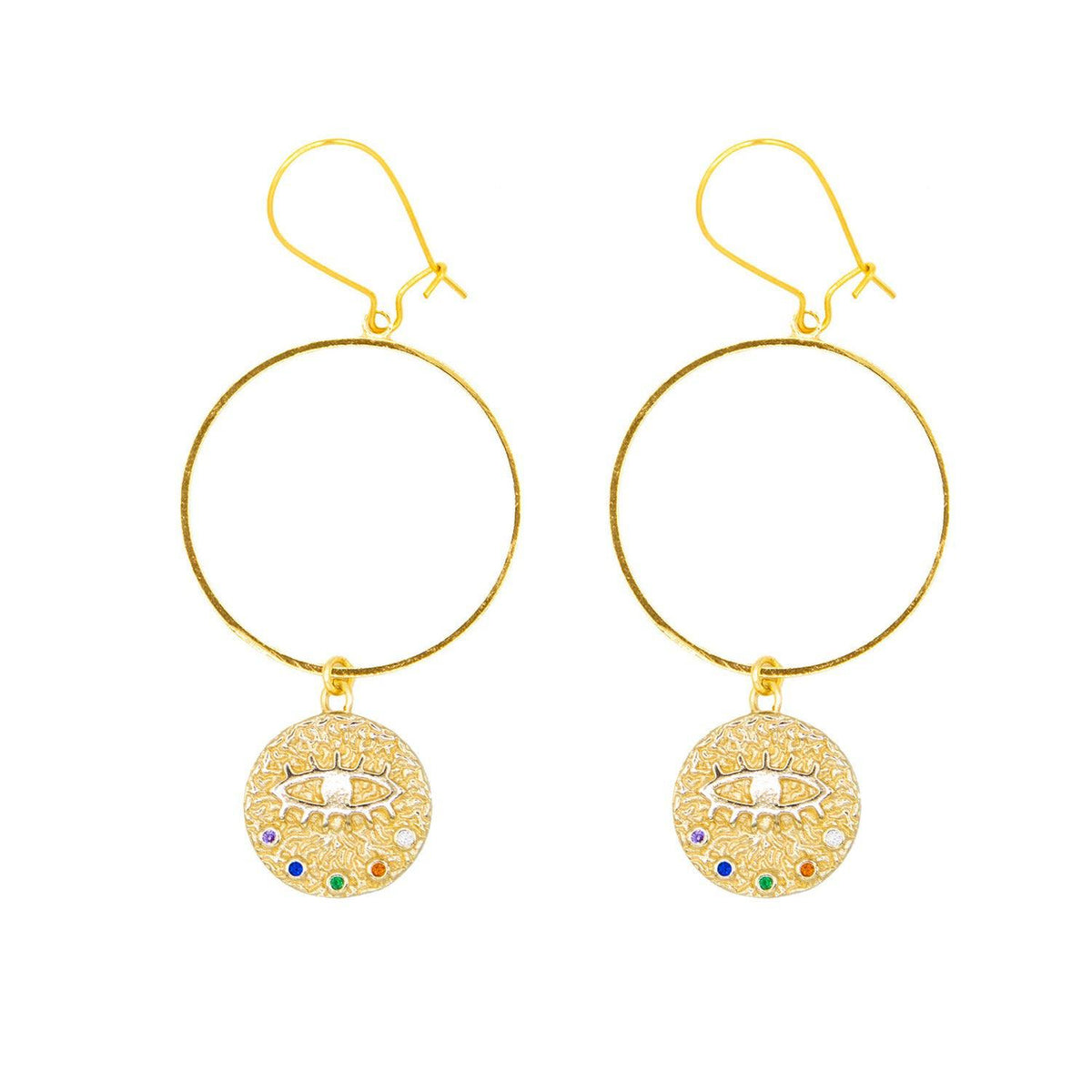 Rainbow Eye Earrings