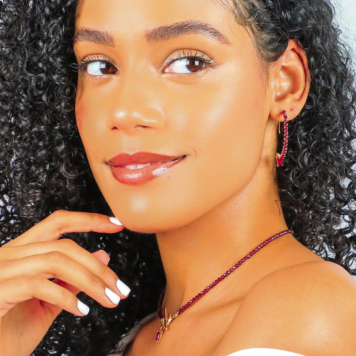 Perfect Set - Garnet Earrings & Choker