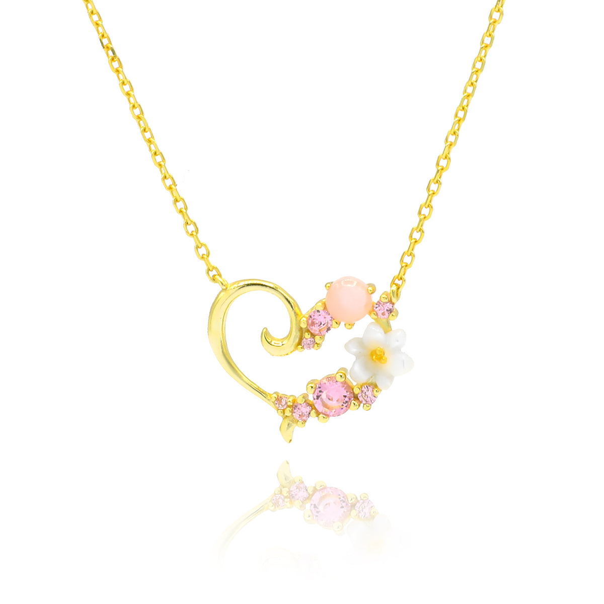 Floral Heart Necklace