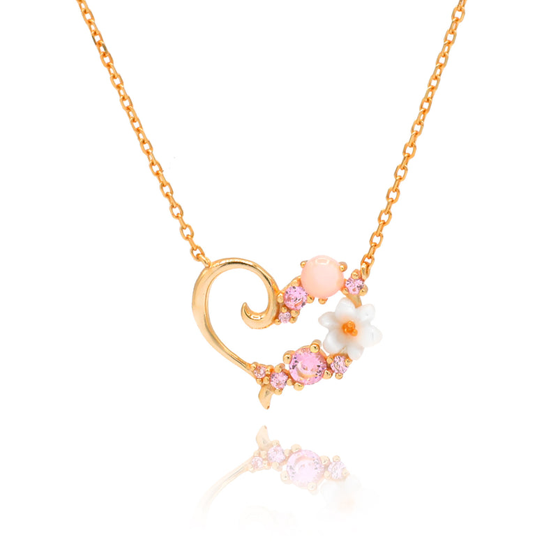 Floral Heart Necklace