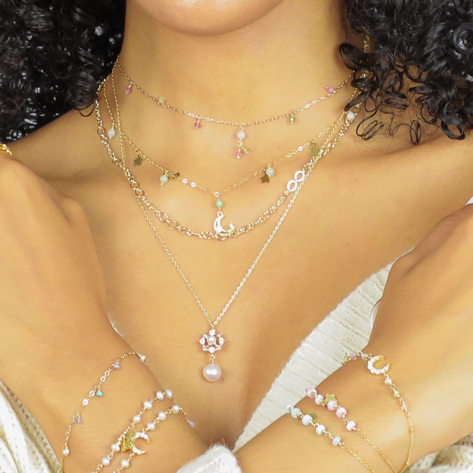 Royal Pearl Double Layer Necklace