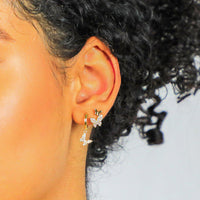 Sparkle Butterfly Huggie Earrings