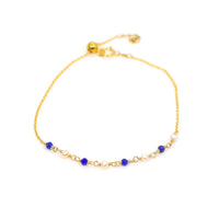 Pearl + Lapis Bracelet