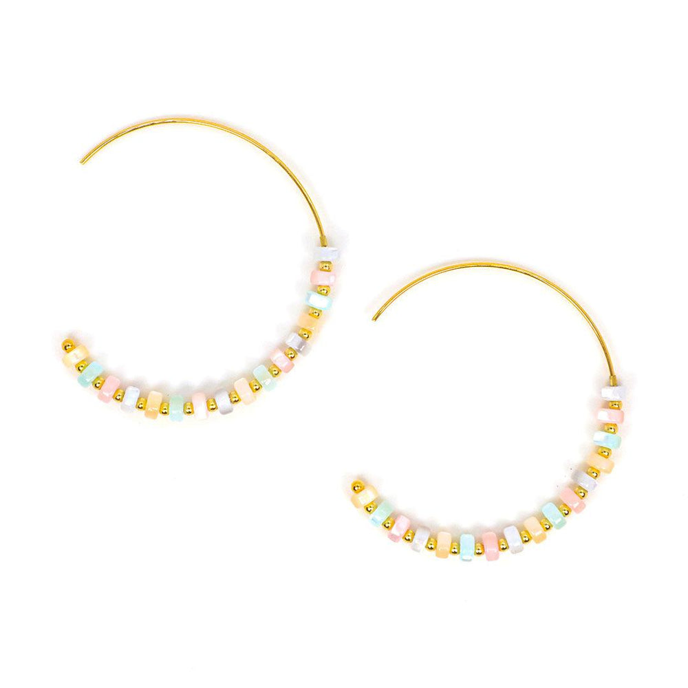 Vibrant Mother Pearl Earrings