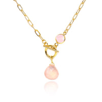 Over the Rainbow Earrings - Rose Quartz