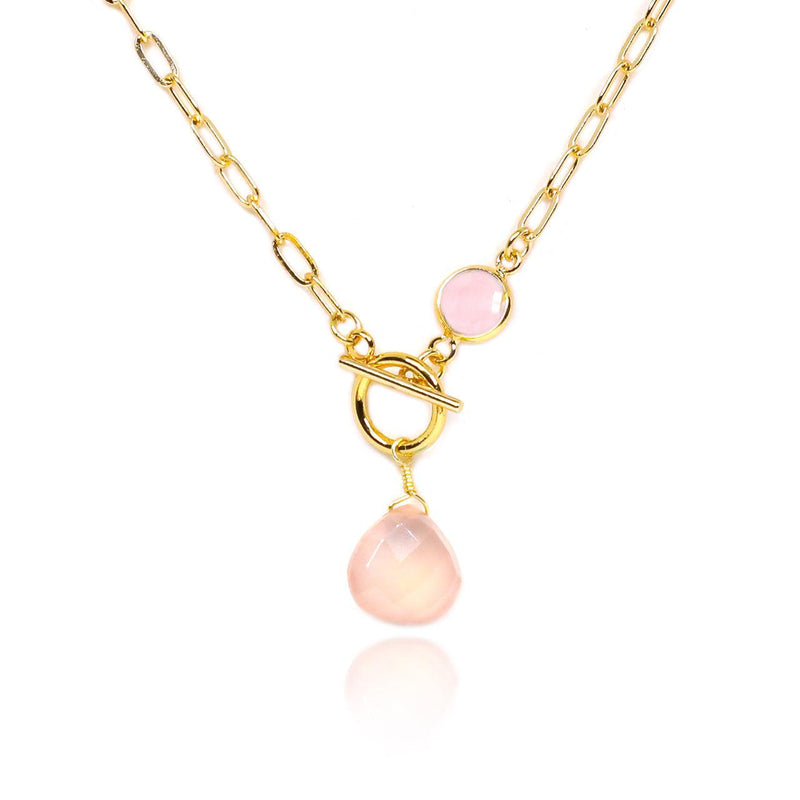 Over the Rainbow Earrings - Rose Quartz