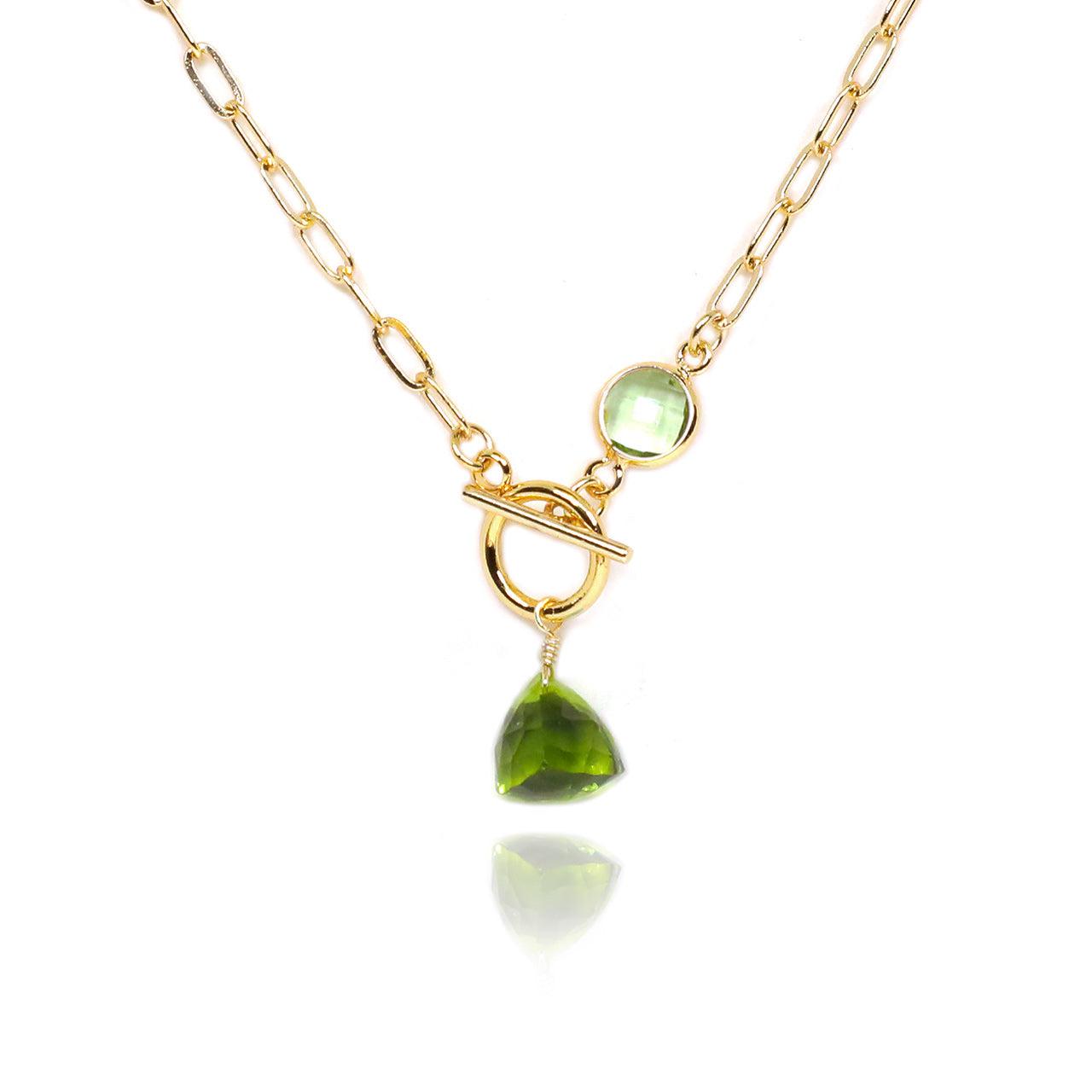 Over the Rainbow Necklace - Green Grass