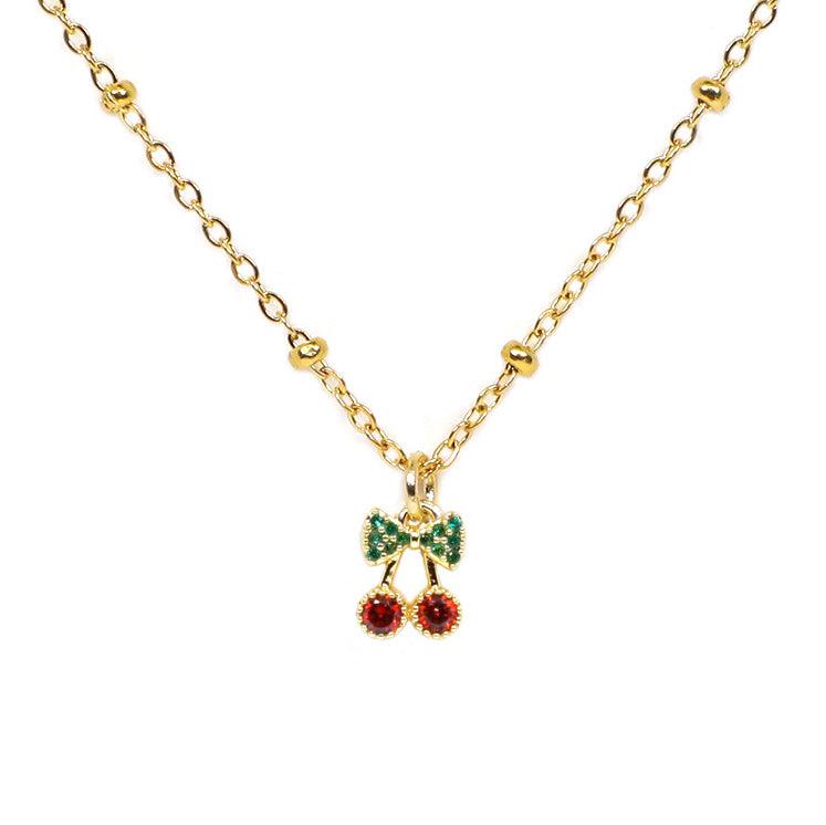Cherry C.Z Necklace