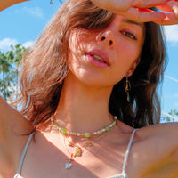 Spectrum Peridot Chalcedony & Pearl Necklace