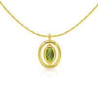 Oval Birthstone Necklace