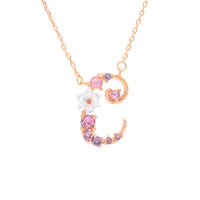 Floral Letter Necklace