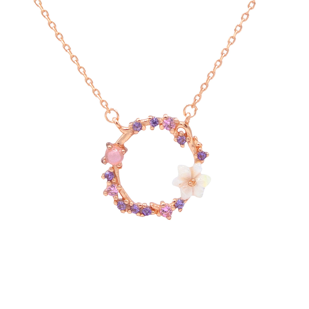 Floral Letter Necklace