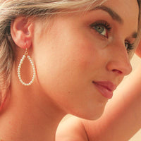Oval Shape Pearl Earrings