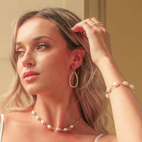 Oval Shape Pearl Earrings