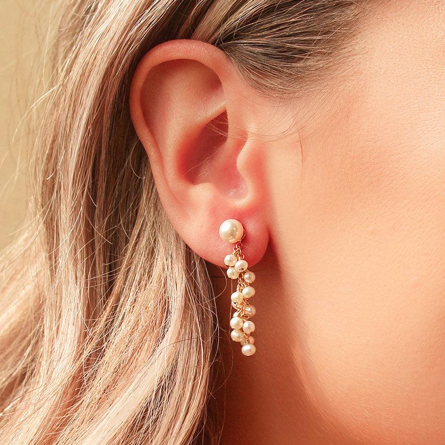2 Ways Pearl Drop Earrings