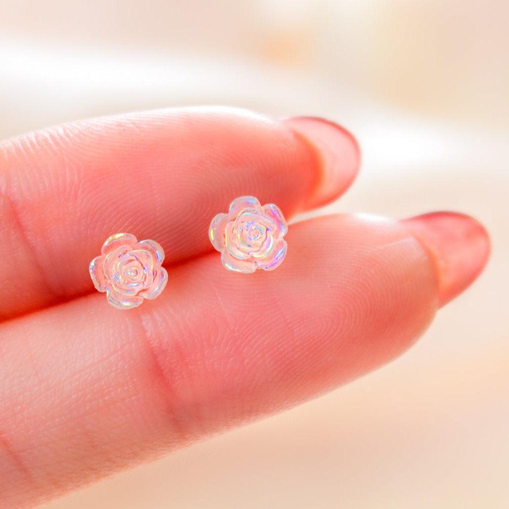 Holographic Flower Studs