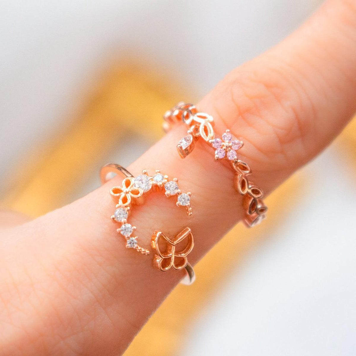 Luna & Butterfly Ring