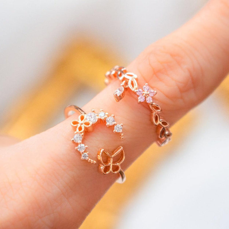 Luna & Butterfly Ring