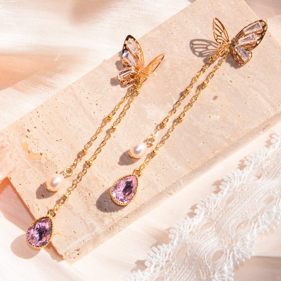 Butterfly Fantasy Earrings | Spring Outfit Accessories | Handmade