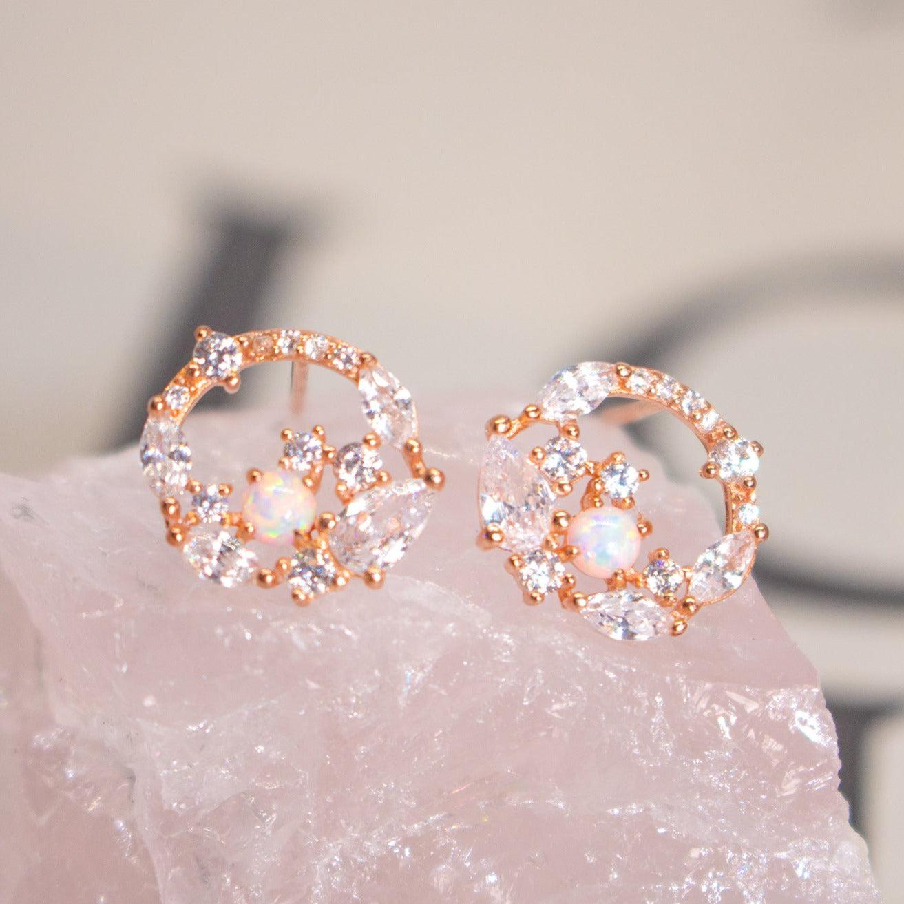 Opal Wreath Earrings