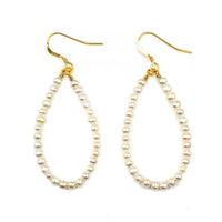 Oval Shape Pearl Earrings