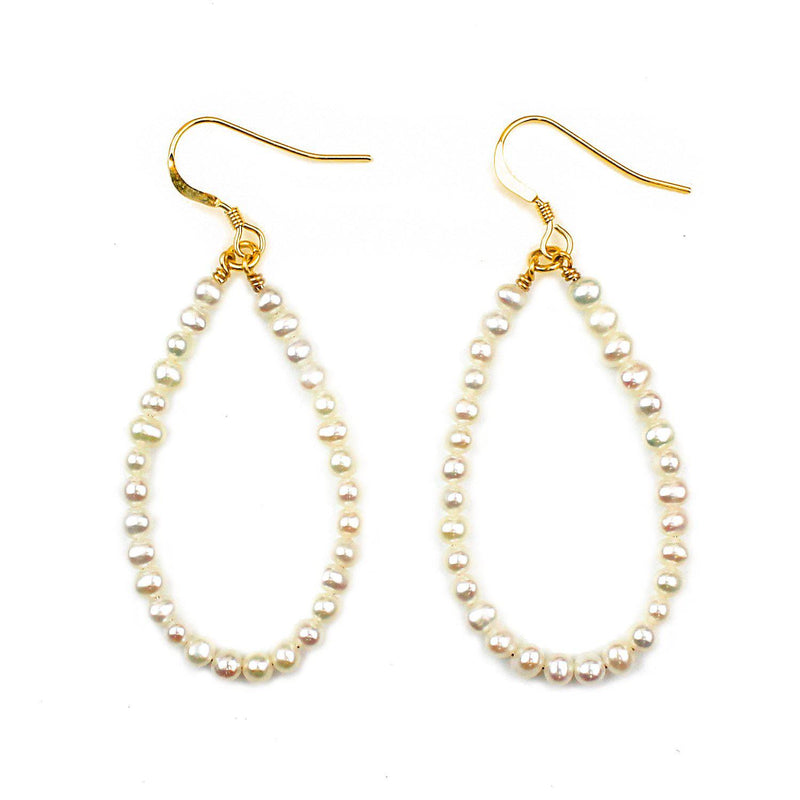 Oval Shape Pearl Earrings