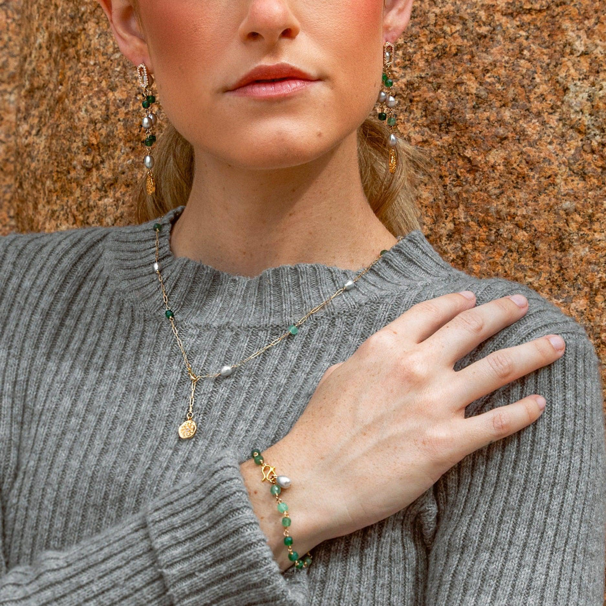 Wonder Green Pearl Bracelet