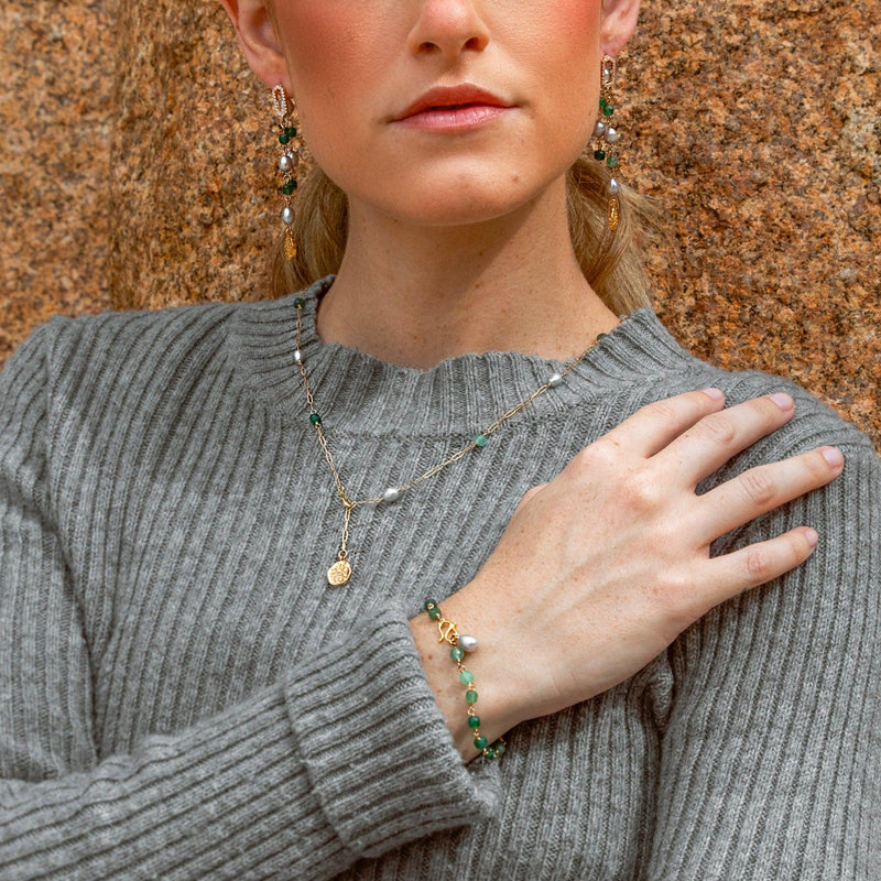 Wonder Green Strawberry Quartz Bracelet