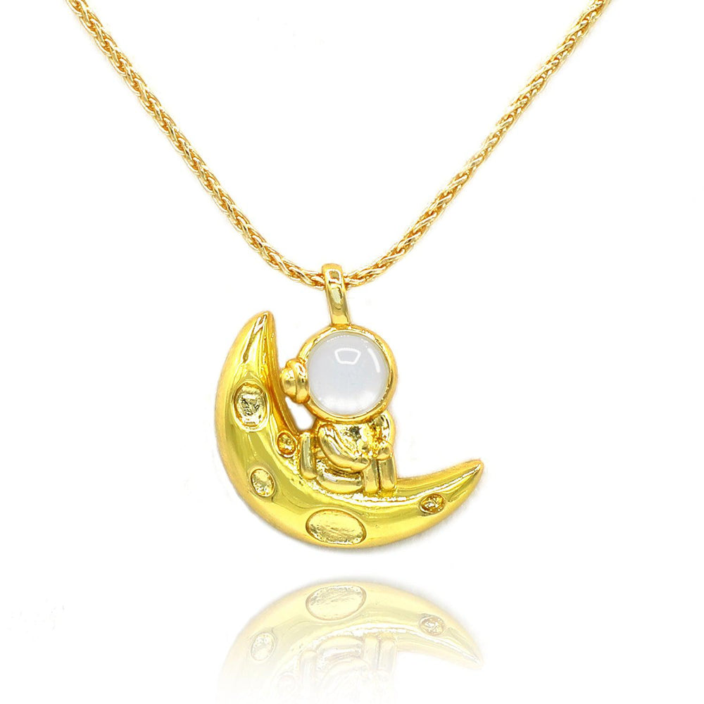 Opalite Astronaut Pendant Necklace