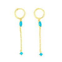 Elegant Turquoise Huggie Earrings