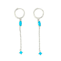 Elegant Turquoise Huggie Earrings
