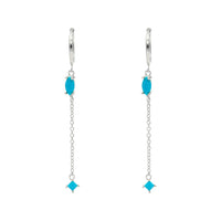 Elegant Turquoise Huggie Earrings
