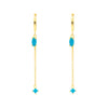 Elegant Turquoise Huggie Earrings