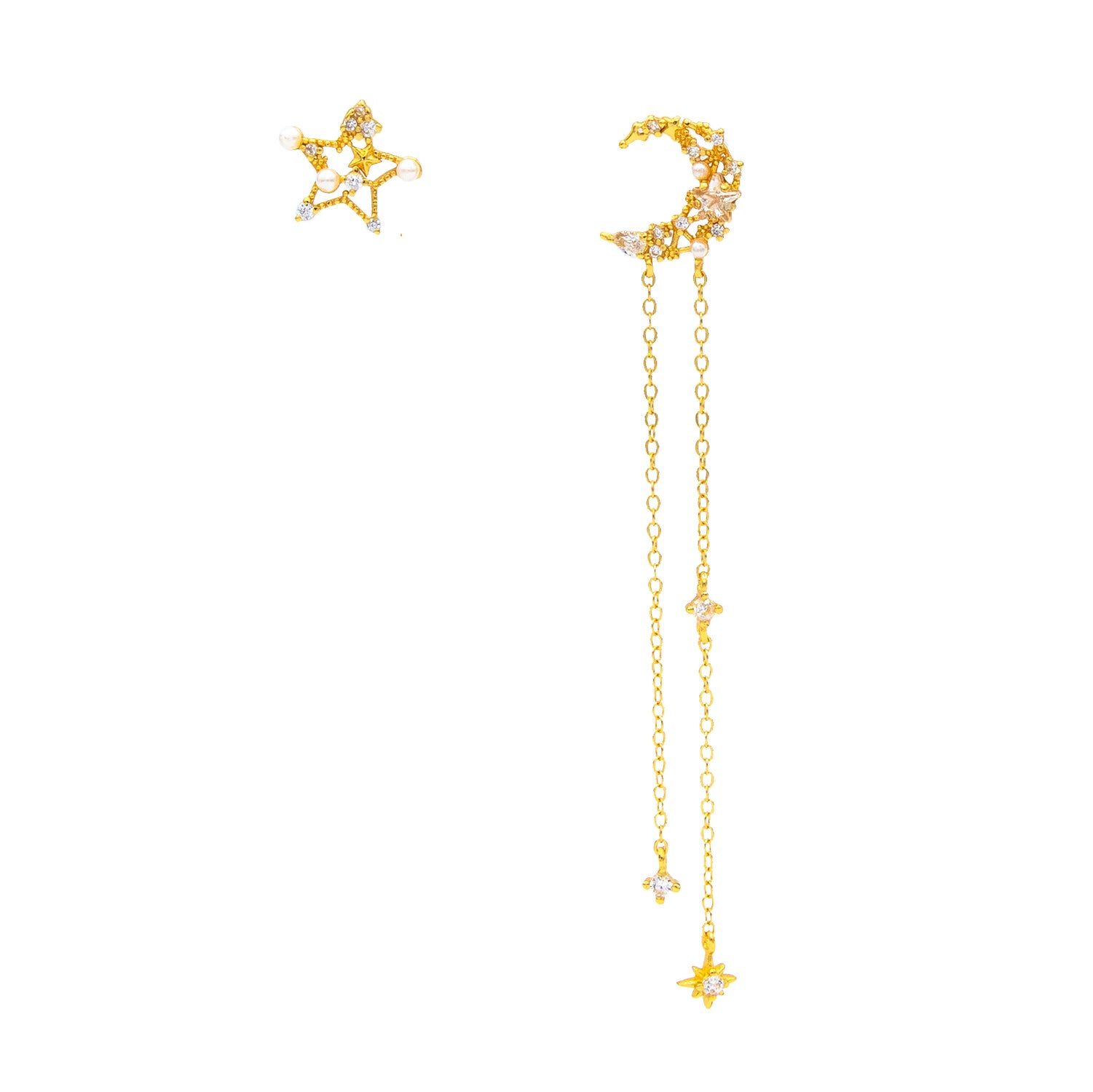 Fairy Moon Dangle & Star Earrings