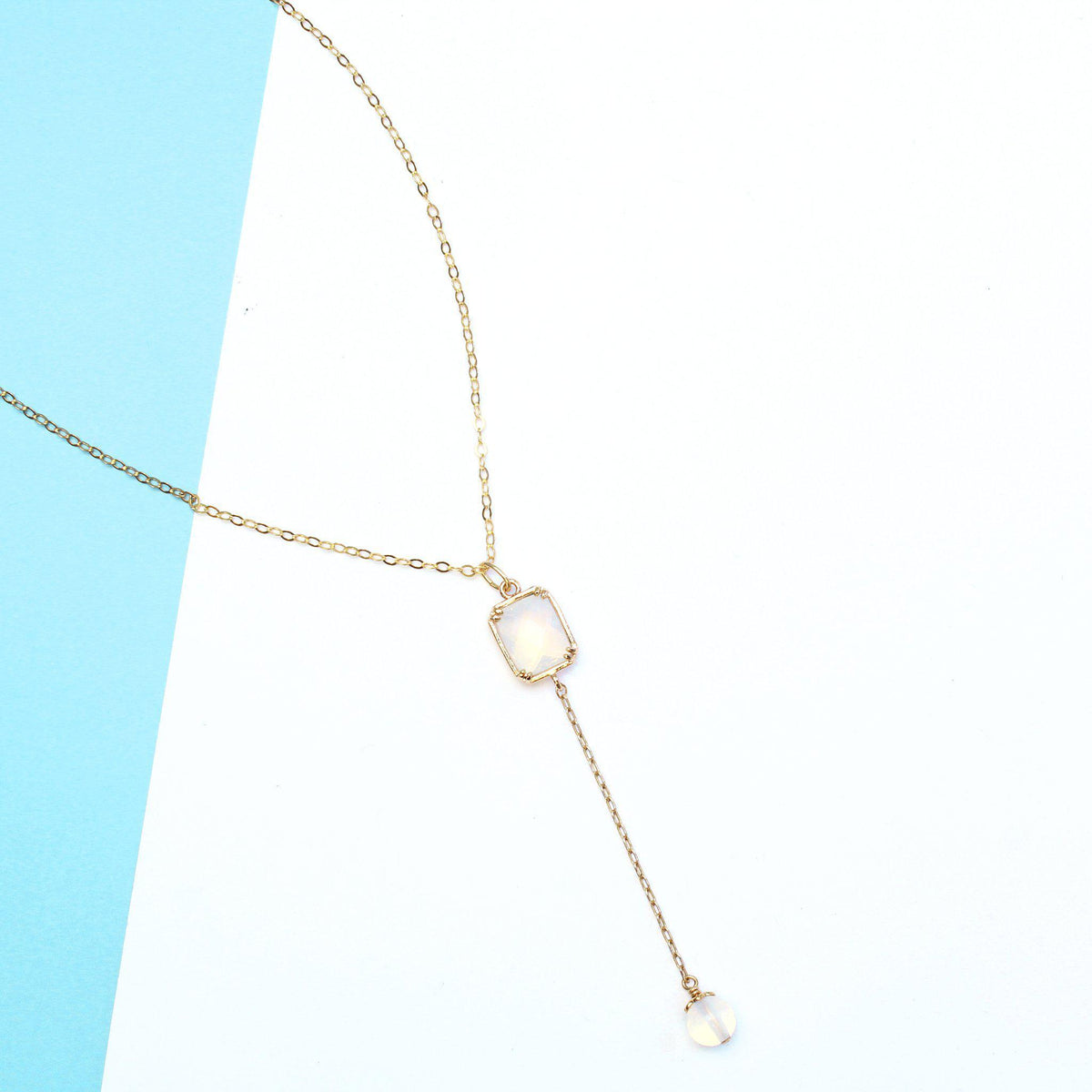 Opalite Necklace-Dangling Necklace-La Meno