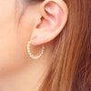 Classic Pearl Circle Earring-Adorn Earring-La Meno