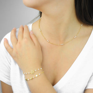 Clover Pearl Bracelet-Adorn Bracelet-La Meno