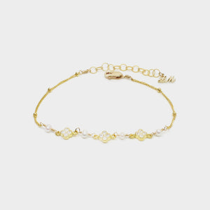 Clover Pearl Bracelet-Adorn Bracelet-La Meno