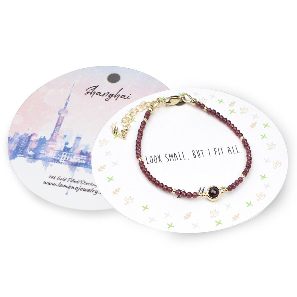 Tiny Garnet Bracelet