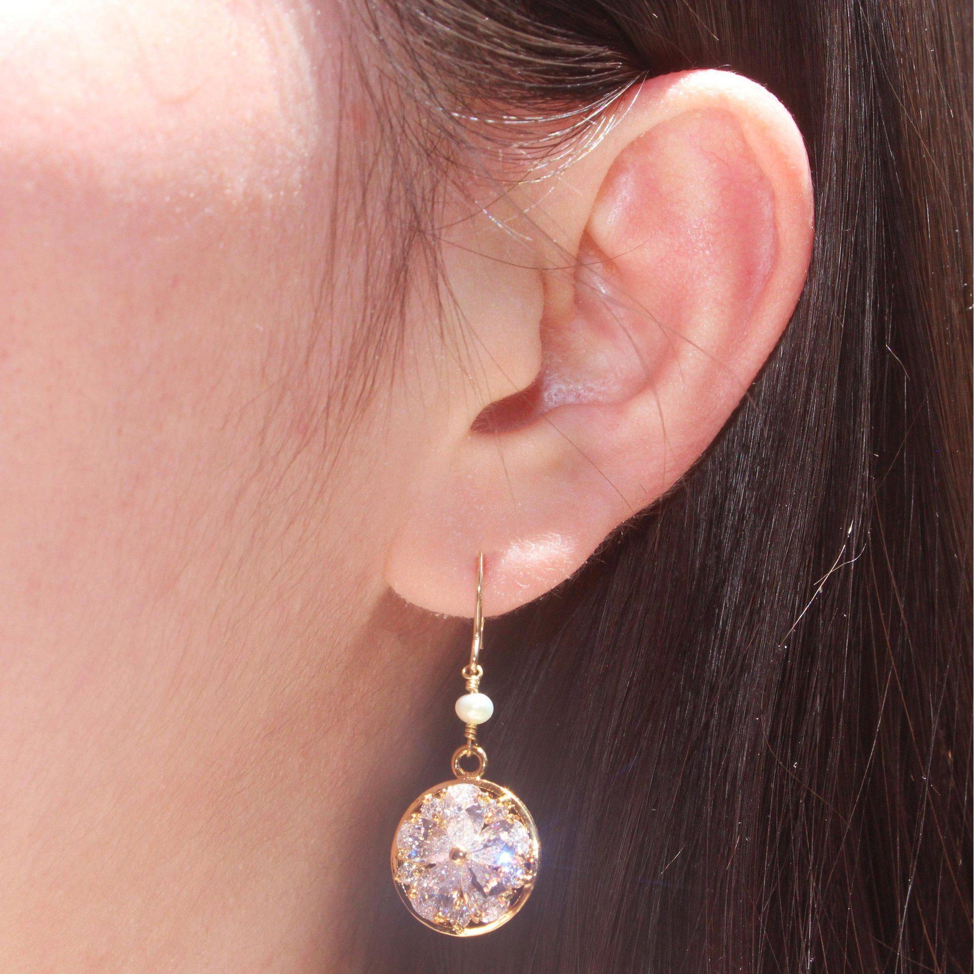 Crystal Blossom Earring-Adorn Earring-La Meno