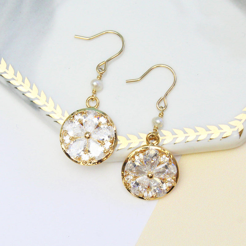 Crystal Blossom Earring-Adorn Earring-La Meno