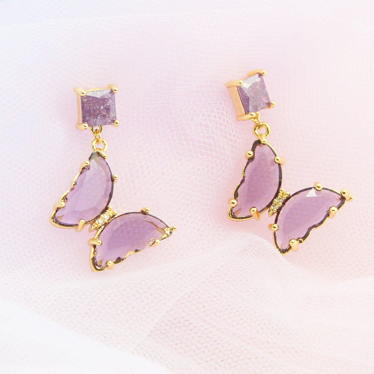 Crystal Butterfly Earring-Adorn Earring-La Meno