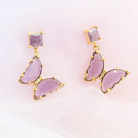 Crystal Butterfly Earring-Adorn Earring-La Meno