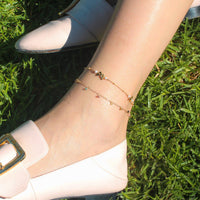 Dropping Tourmaline Anklet-Adorn Anklets-La Meno