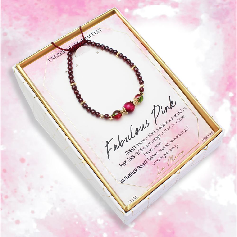 Fabulous Pink-Energy Stone Bracelet-La Meno