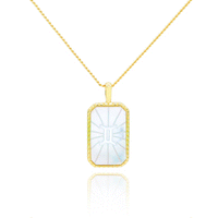 Mother of Pearl Zodiac Double-Sided Necklace