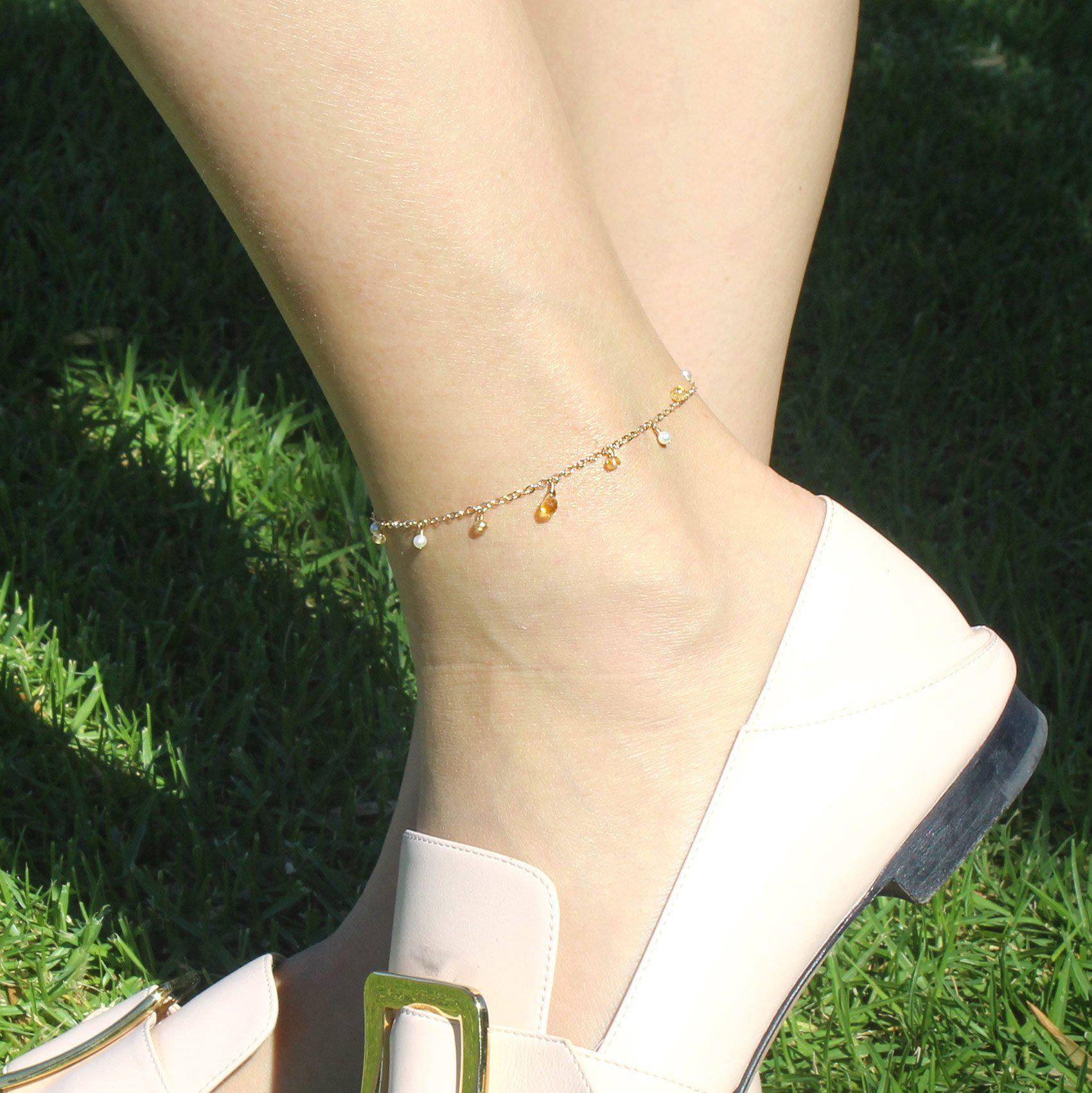 Golden Spark Anklet-Adorn Anklets-La Meno